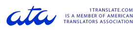 1translate.com is a member of American Translators Association